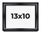 Photo Size Minimalist Shadow Box Black Picture Frame - UV Acrylic, Backing, Hanging Hardware